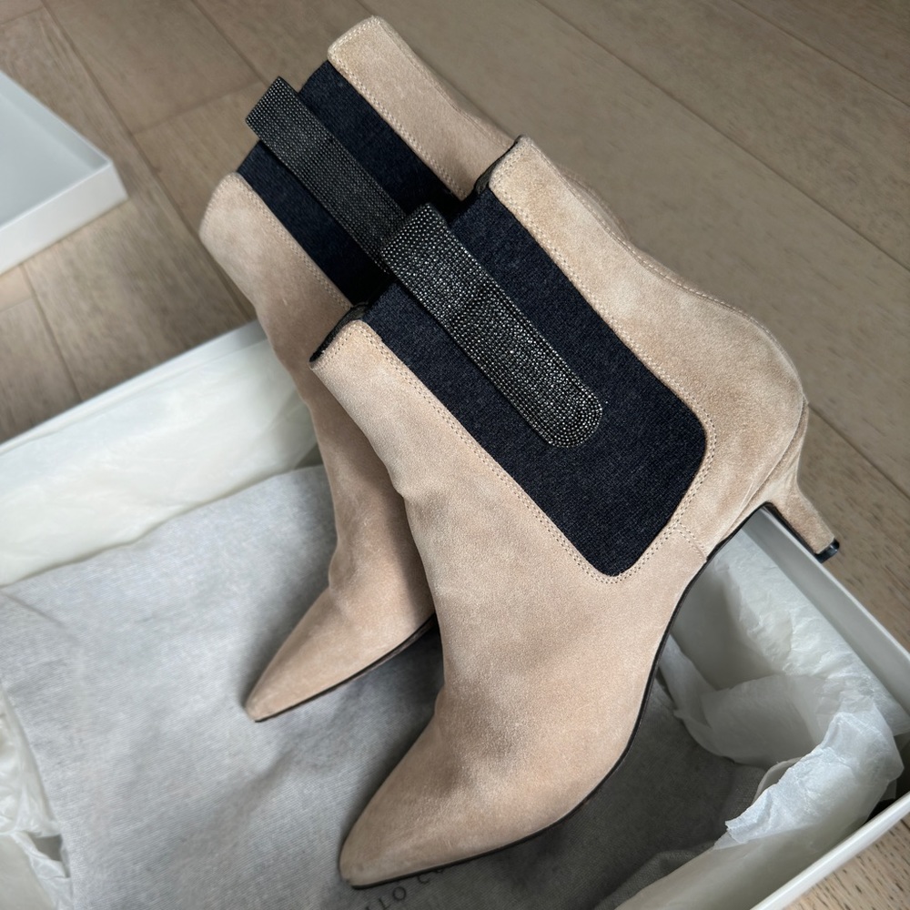 Brunello Cucinelli suede ankle boots